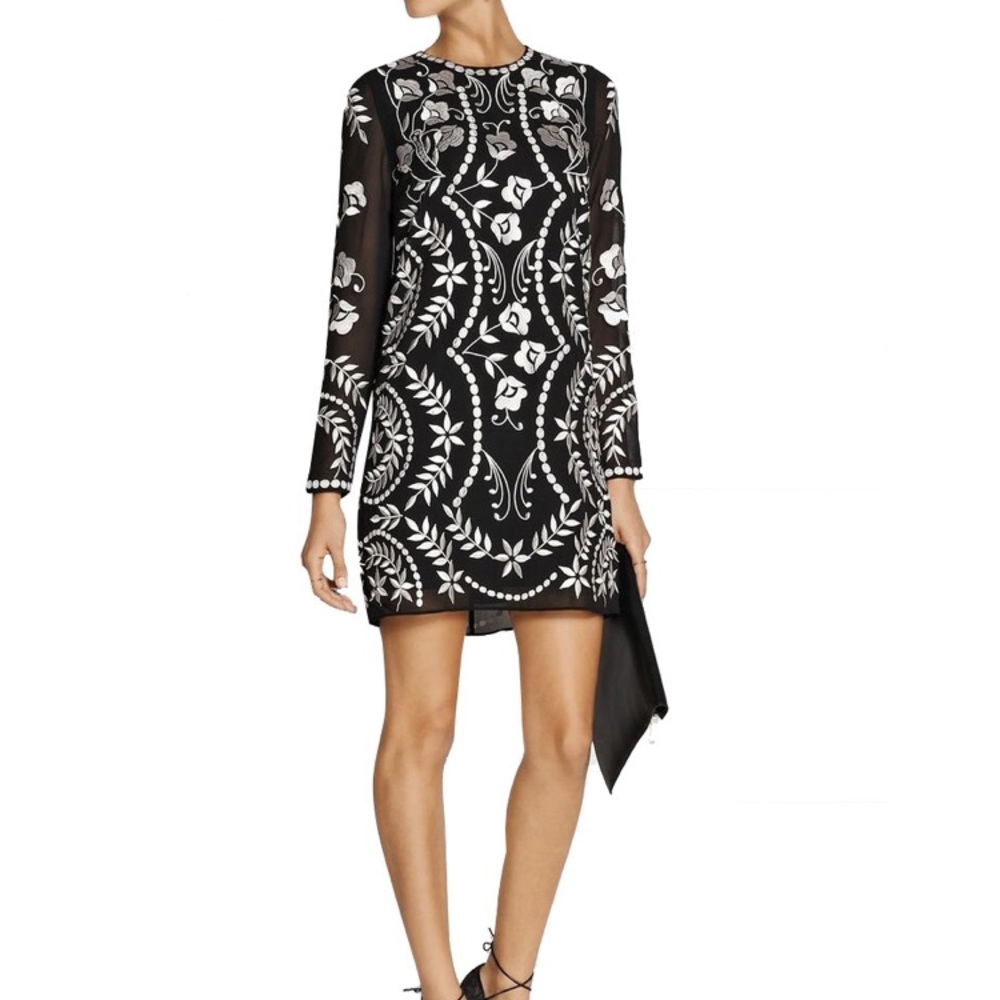 Needle & Thread Embroidered Georgette mini dress